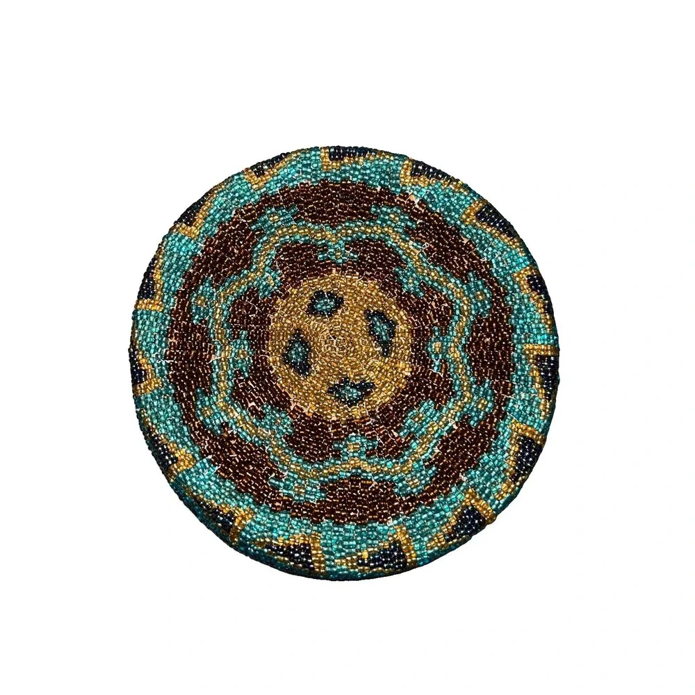 (10)Hand Made beaded vase
